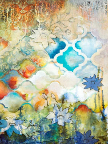 Moroccan Fantasy II White Modern Wood Framed Art Print with Double Matting by Robinson, Heather
