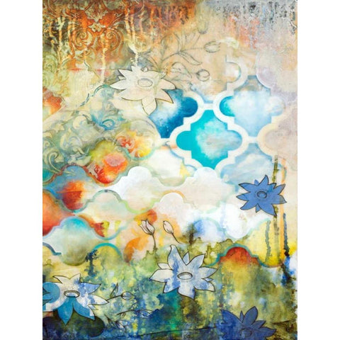 Moroccan Fantasy II Black Modern Wood Framed Art Print by Robinson, Heather