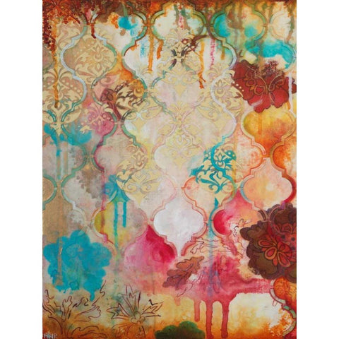 Moroccan Fantasy III Black Modern Wood Framed Art Print by Robinson, Heather
