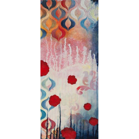 Flourish I White Modern Wood Framed Art Print by Robinson, Heather