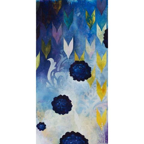 Serene Pleasures I Black Modern Wood Framed Art Print with Double Matting by Robinson, Heather