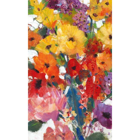 Fresh Floral II White Modern Wood Framed Art Print by OToole, Tim