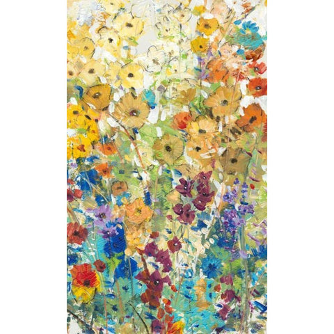 Meadow Floral I White Modern Wood Framed Art Print by OToole, Tim