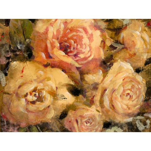 Floral in Bloom II Gold Ornate Wood Framed Art Print with Double Matting by OToole, Tim