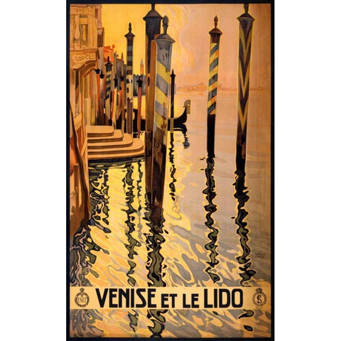 See Venise et le Lido Black Modern Wood Framed Art Print by Studio W
