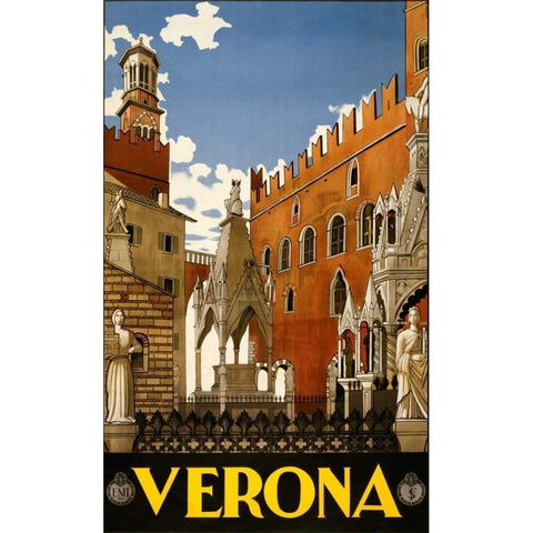 See Verona Black Modern Wood Framed Art Print by Studio W