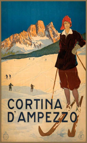 See Cortina d Ampezzo White Modern Wood Framed Art Print with Double Matting by Studio W