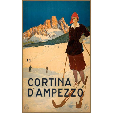 See Cortina d Ampezzo Black Modern Wood Framed Art Print by Studio W