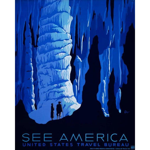 See America V Black Modern Wood Framed Art Print with Double Matting by Studio W