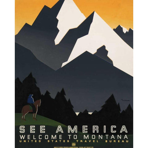 See America VI White Modern Wood Framed Art Print by Studio W