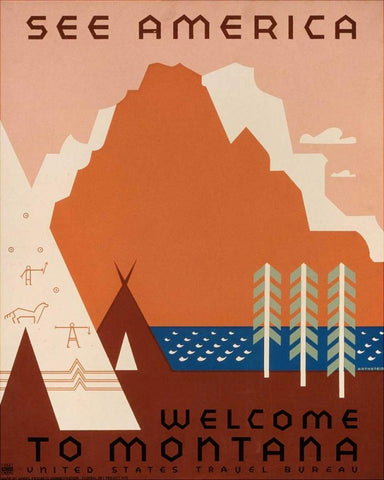See America IX White Modern Wood Framed Art Print with Double Matting by Studio W