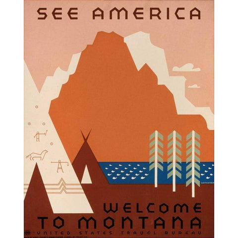 See America IX Black Modern Wood Framed Art Print by Studio W