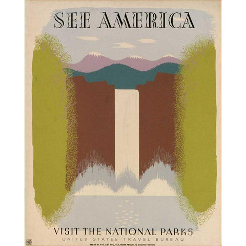 See America X Black Modern Wood Framed Art Print with Double Matting by Studio W