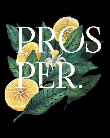 Prosper and Thrive I White Modern Wood Framed Art Print with Double Matting by Popp, Grace