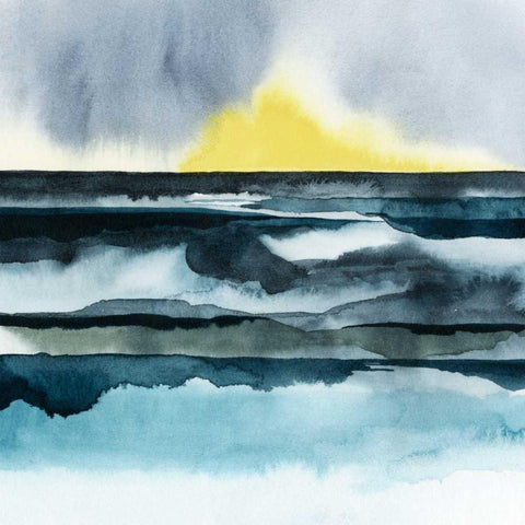 Seaside Mist I White Modern Wood Framed Art Print by Popp, Grace