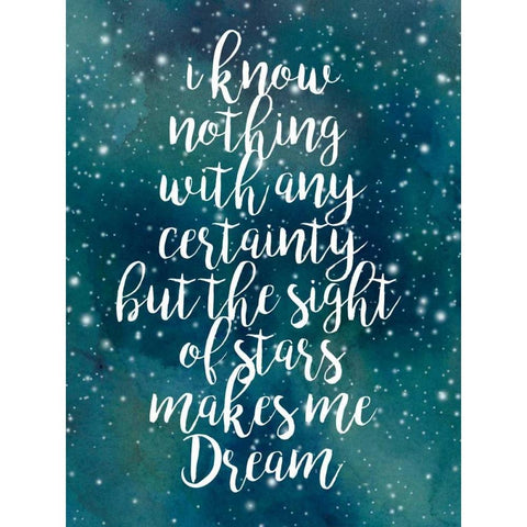 Galaxy Quote II White Modern Wood Framed Art Print by Popp, Grace