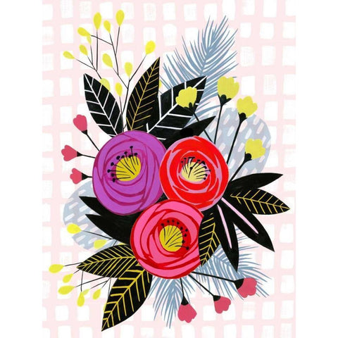 Colorful Mess I Black Modern Wood Framed Art Print with Double Matting by Popp, Grace