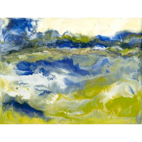 Marine Flow I Gold Ornate Wood Framed Art Print with Double Matting by Holland, J.