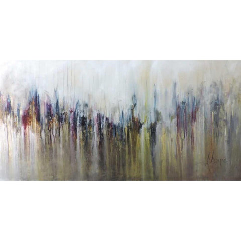 Cascada Metalica Black Modern Wood Framed Art Print by Herrera, Leticia
