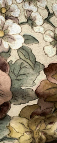 Earthtone Floral Panel III Black Ornate Wood Framed Art Print with Double Matting by Kohnke, Catherine