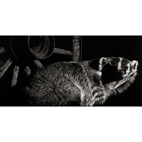 Scratchboard Tenacious White Modern Wood Framed Art Print by Chapman, Julie T.