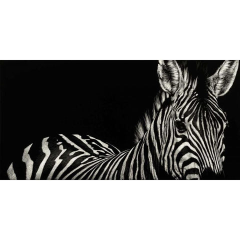Scratchboard Incline Black Modern Wood Framed Art Print by Chapman, Julie T.