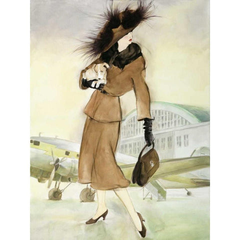 Vintage Lady I Black Modern Wood Framed Art Print by Reynolds, Graham