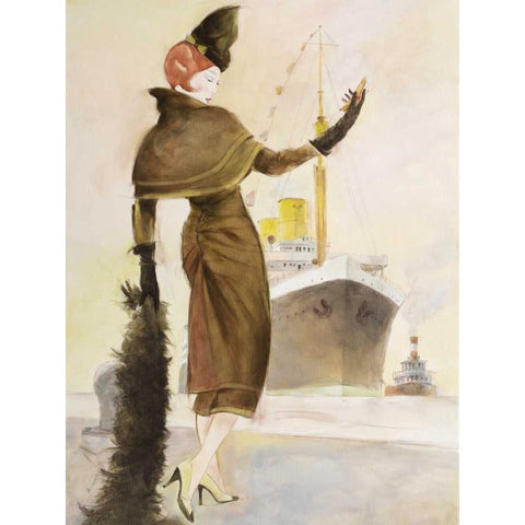 Vintage Lady III Black Modern Wood Framed Art Print by Reynolds, Graham