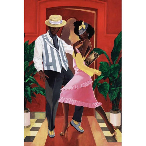 Night Out III White Modern Wood Framed Art Print by Reynolds, Graham