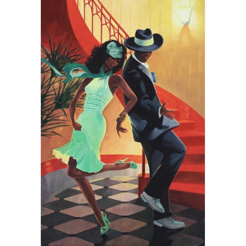 Night Out IV Black Modern Wood Framed Art Print with Double Matting by Reynolds, Graham