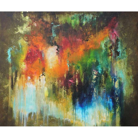 Estaciones Black Modern Wood Framed Art Print with Double Matting by Herrera, Leticia