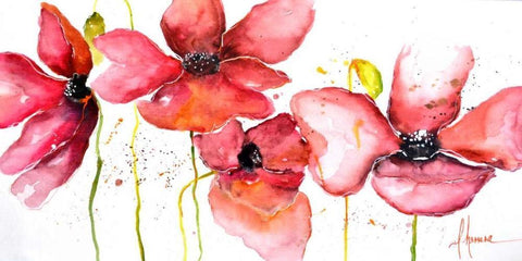 Campo Black Ornate Wood Framed Art Print with Double Matting by Herrera, Leticia