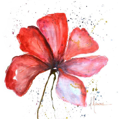 Bold Floral III White Modern Wood Framed Art Print by Herrera, Leticia