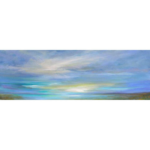 Crystal Springs Black Modern Wood Framed Art Print by Finch, Sheila