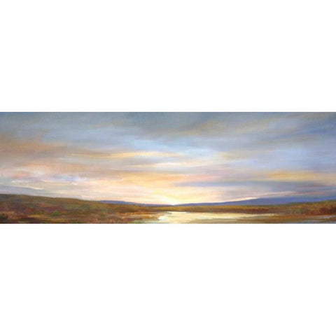 Autumn Light Black Modern Wood Framed Art Print with Double Matting by Finch, Sheila