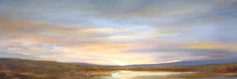 Autumn Light White Modern Wood Framed Art Print with Double Matting by Finch, Sheila
