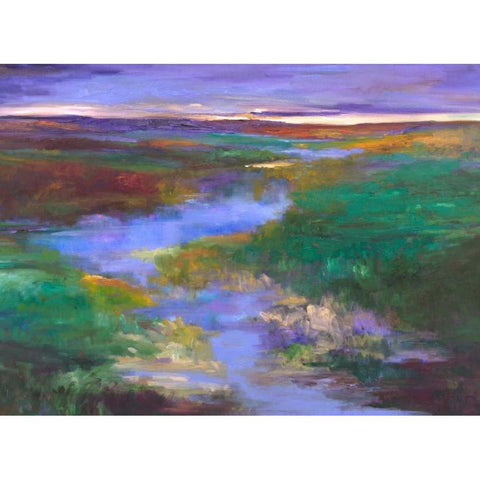 Distant Foothills Black Modern Wood Framed Art Print by Finch, Sheila