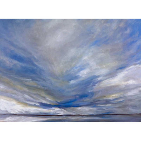 South Bay Storm Black Modern Wood Framed Art Print by Finch, Sheila