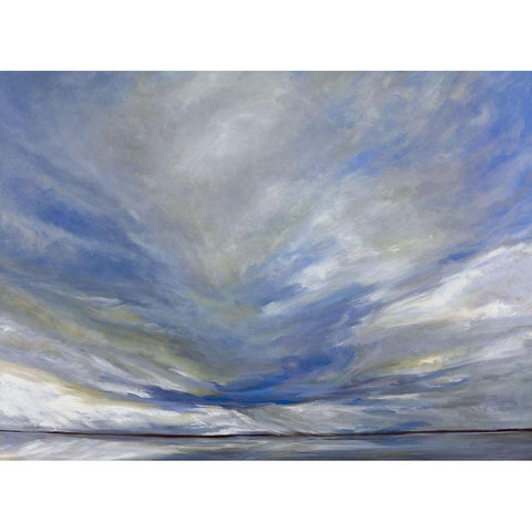 South Bay Storm Black Modern Wood Framed Art Print by Finch, Shiela