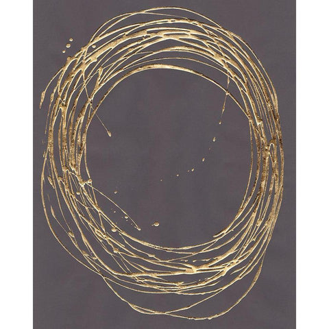 Custom Circling Gold Ornate Wood Framed Art Print with Double Matting by Stramel, Renee W.