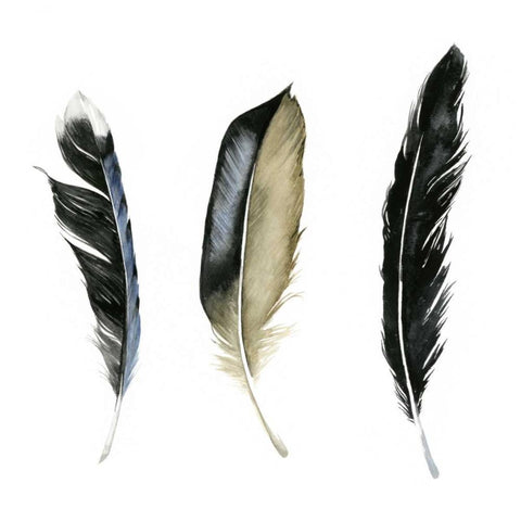 Soft Feathers II Gold Ornate Wood Framed Art Print with Double Matting by Popp, Grace