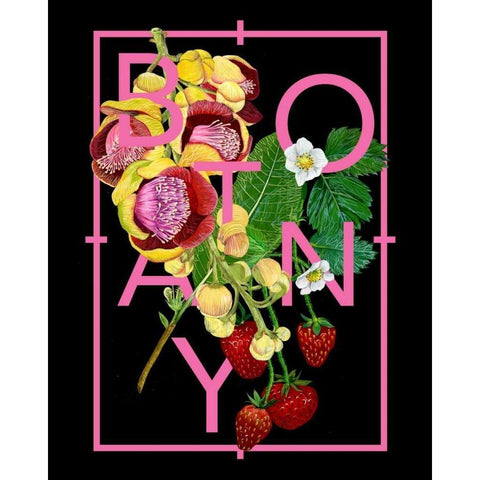 Floral Inspiration II Black Modern Wood Framed Art Print by Wang, Melissa