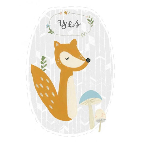 Quirky Forest II Black Modern Wood Framed Art Print with Double Matting by Vess, June Erica