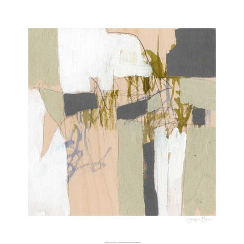 Warm Neutrals II White Modern Wood Framed Art Print by Goldberger, Jennifer