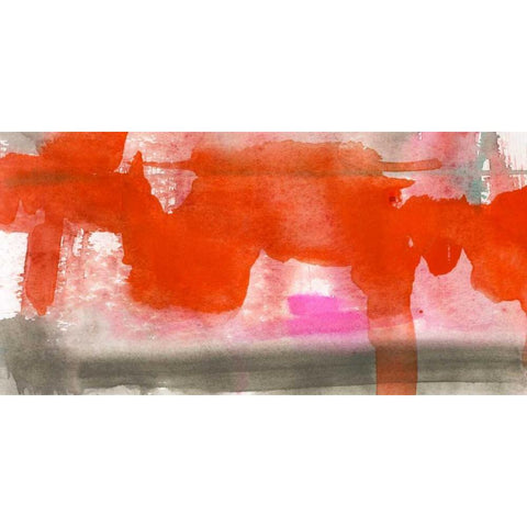 Red, Pink and Grey IV Black Modern Wood Framed Art Print with Double Matting by Goldberger, Jennifer