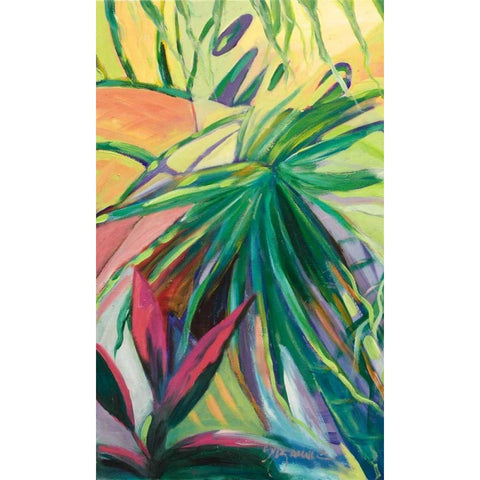 Jardin Abstracto I Gold Ornate Wood Framed Art Print with Double Matting by Wilkins, Suzanne