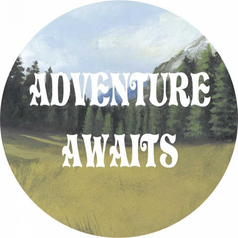 Adventure Typography III Black Modern Wood Framed Art Print with Double Matting by McCavitt, Naomi