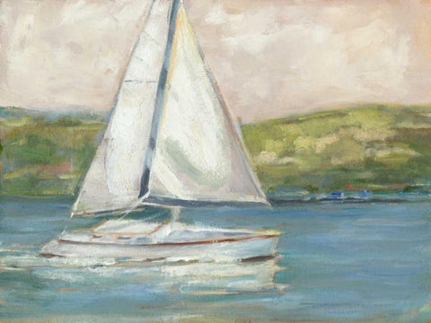 Off the Coast I White Modern Wood Framed Art Print with Double Matting by Harper, Ethan
