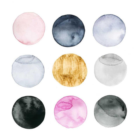 Dollop I White Modern Wood Framed Art Print by Popp, Grace