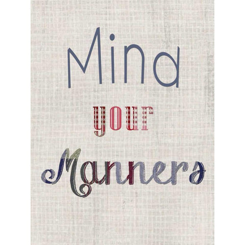 Manners IV Black Modern Wood Framed Art Print with Double Matting by Ludwig, Alicia